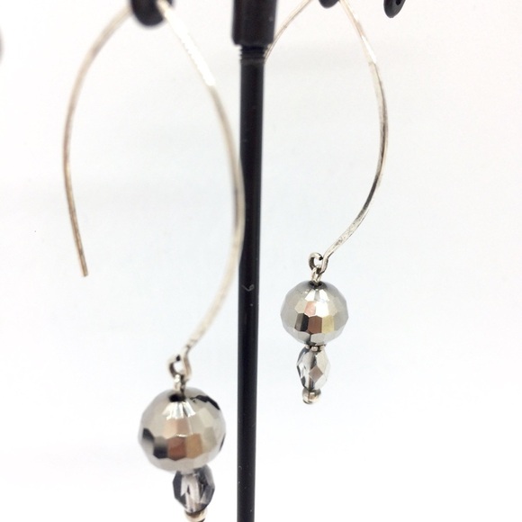 3/$30 DONNA DRESSLER STERLING SILVER EARRINGS EAR WIRE DISCO BALL - Picture 9 of 10